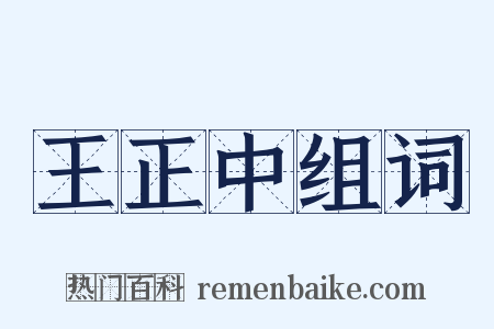 王正中组词是什么意思的图片